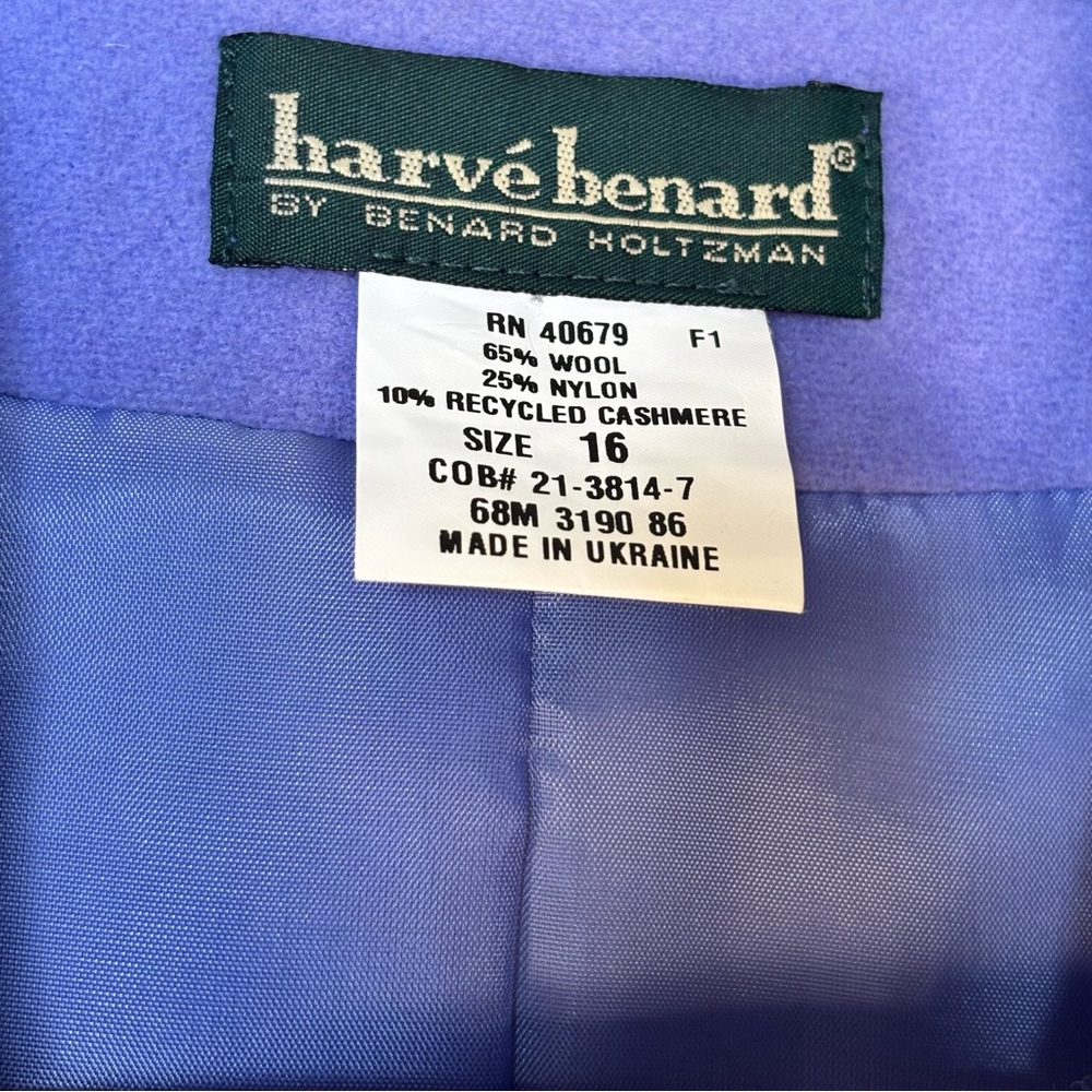 Harv’e benard- Lavender Single-Breasted Wool-Blend Blazer. Suze 16 - Picture 5 of 12